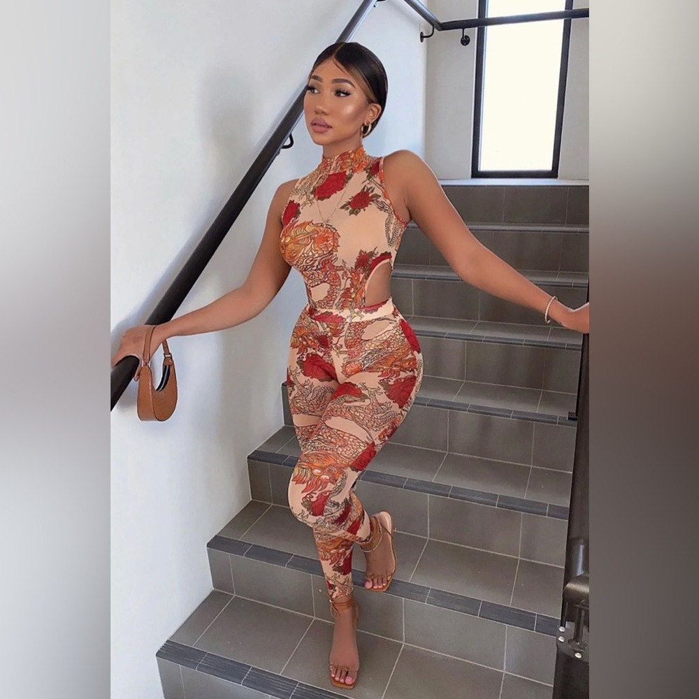 Fashion nova Mesh jumpsuit